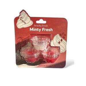 3PC Beauty Treats Minty Fresh Jello Lip Balm Set New In Box